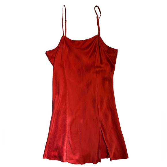 Vintage Victoria’s Secret Red Silk Nightie Slip Dress - Picture 6 of 6